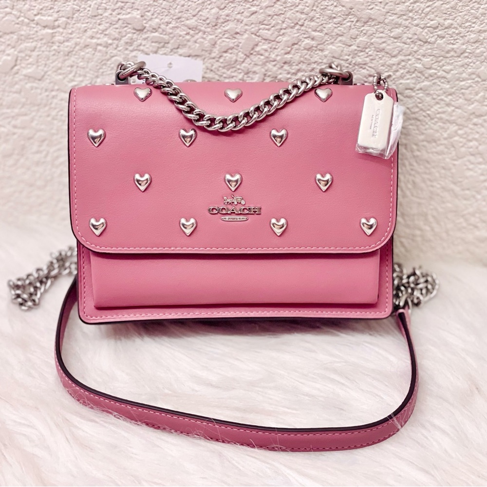 NWT Coach Mini Klare Crossbody Bag With Heart Rivets CDB10